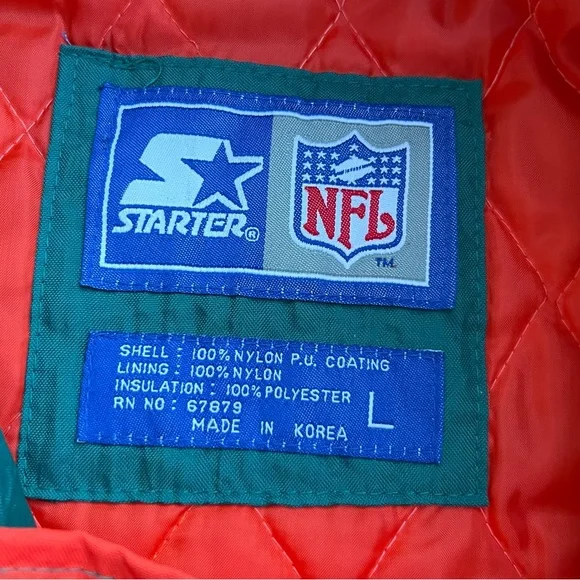 ❌SOLD❌ 90’s Vintage Miami Dolphins Pro Player Starter Jacket – Mens Large - Picture 4 of 4